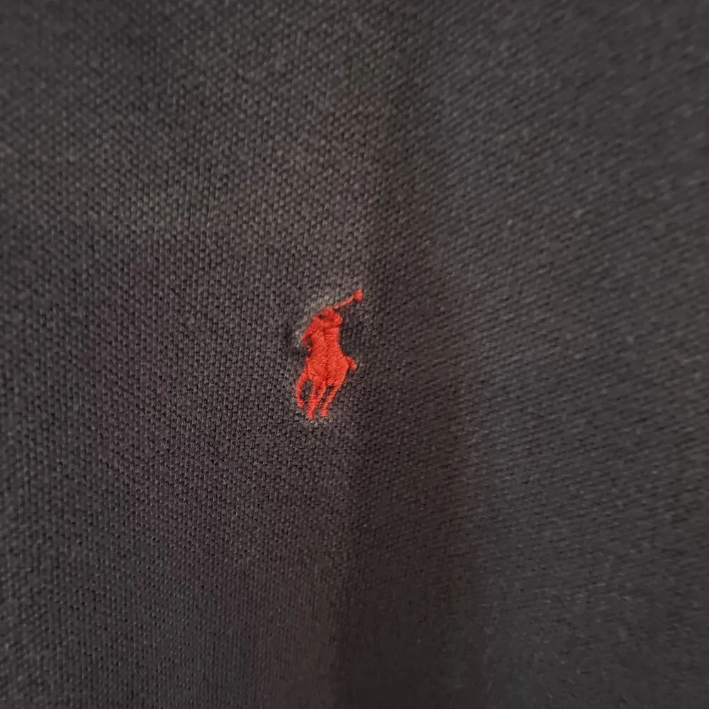 Polo Ralph Lauren Shirt Mens XXL Navy Blue Made In USA Red Pony Logo Cotton